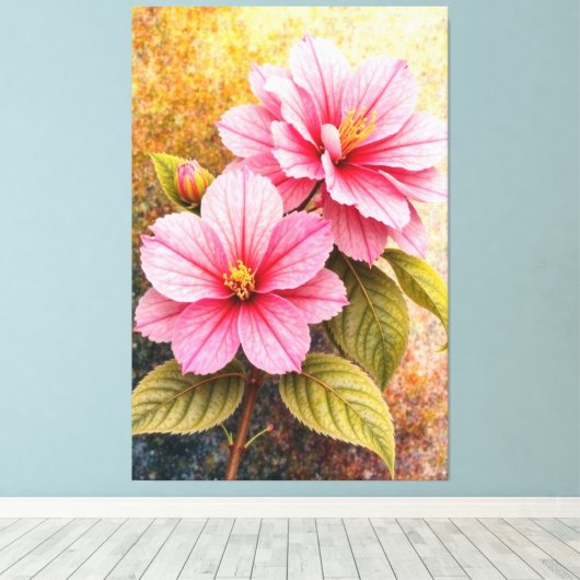 Blossom Glow Leinwanddruck (Insitu (Holzboden))