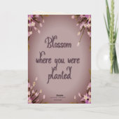 Blossom Goldkarte Mel Mae Schmidt Stationery (Rückseite)