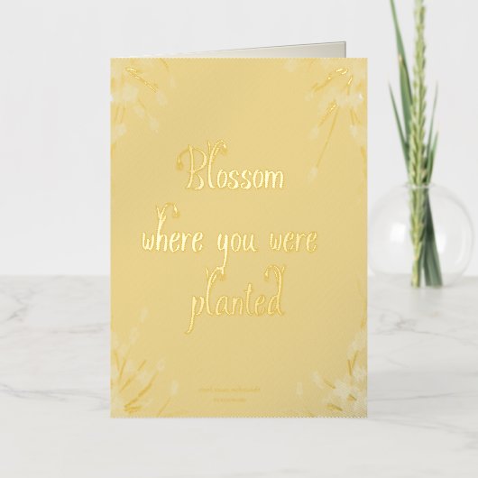 Blossom Goldkarte Mel Mae Schmidt Stationery (Vorderseite)