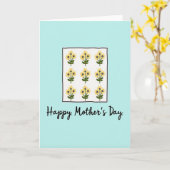 Blossom Grid Muttertagskarte Karte (Gelbe Blume)