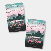 Blossom Hall Pass Abzeichen Ausweis (Vorder- & Rückseite)