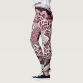 Blossom Harmony Maroon und Pink Floral Legging Leggings (Links)