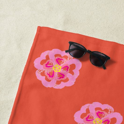 Blossom Heart Beach Handtuch (Beispiel)