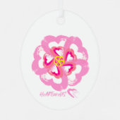 Blossom Heart Ornament Aus Metall (Rückseite)