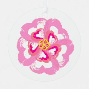 Blossom Hearts Metal Ornament Aus Metall