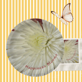 Blossom, hellgelb und weiß pappteller