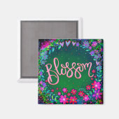 Blossom Hübsch Fun Floral Moderne Inspirivity Magnet (Vorderseite/Rückseite)