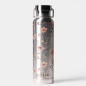 Blossom Hydration - Personalisiert Boho Floral Trinkflasche (Rückseite)