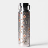 Blossom Hydration - Personalisiert Boho Floral Trinkflasche (Vorne)