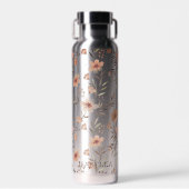Blossom Hydration - Personalized Boho Floral Trinkflasche (Vorne)
