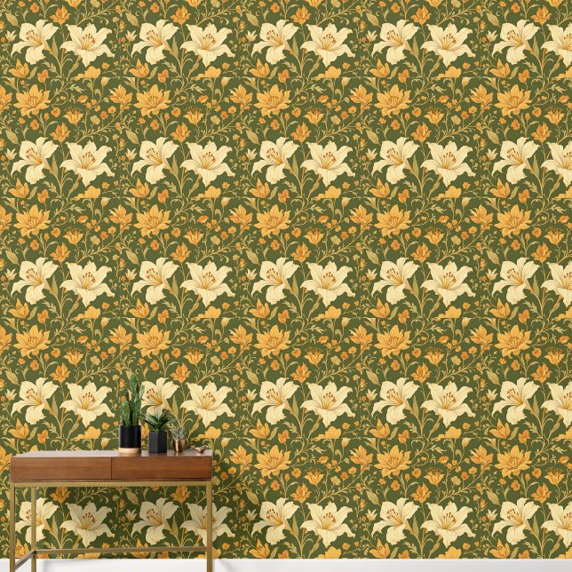 Blossom im Stil: Atemberaubendes Tapetendesign Tapete (Korridor)