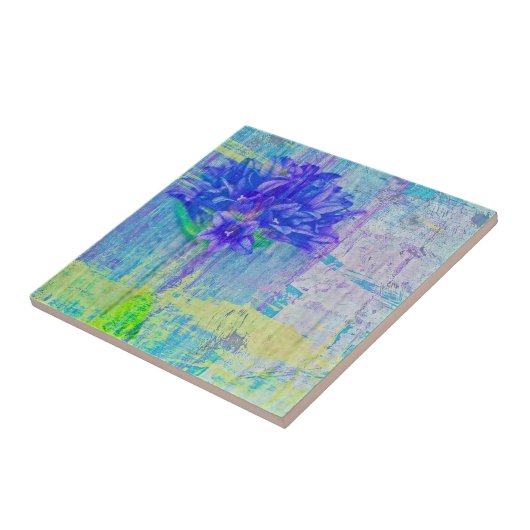 Blossom in Blauem Violett Fliese (Seite)
