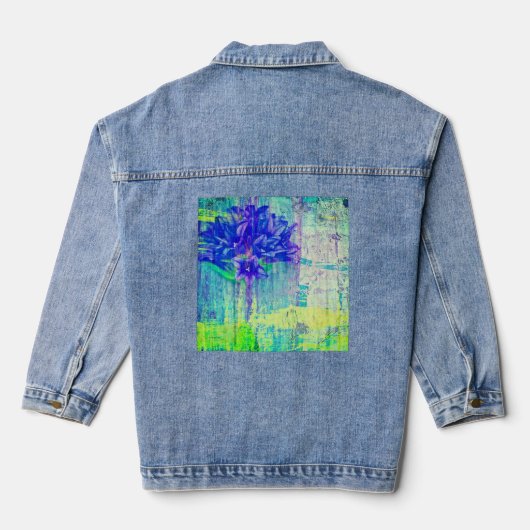 Blossom in Blauem Violett Jeansjacke (Rückseite)