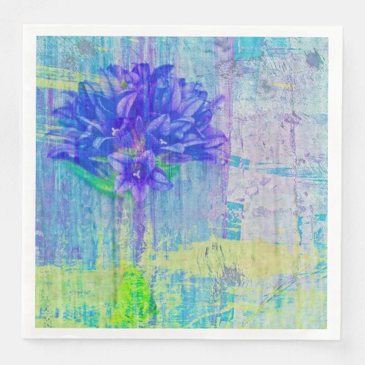 Blossom in Blauem Violett Serviette (Vorderseite)