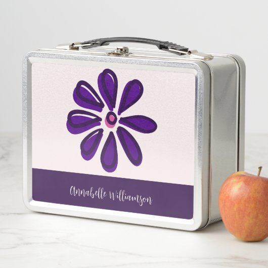 Blossom in Ihr bestes Selbst - Indische Lila Blume Metall Brotdose (Beispiel)