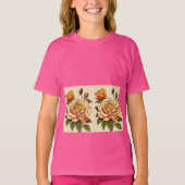 "Blossom in Style: Rose Skater Girls' T - Shirt fü (Vorderseite)
