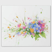 Blossom in Wasserfarbe Geschenkpapier (Flach)