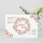 Blossom-Kranz-Einladung Einladung (Stehend Vorderseite)