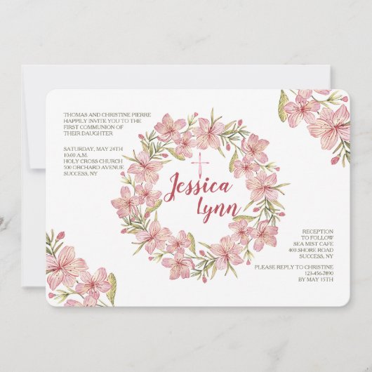 Blossom-Kranz-Einladung Einladung (Vorderseite)