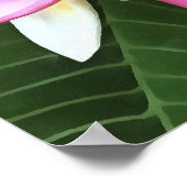 Blossom-Kranz von hellrosa Frangipani Poster (Ecke)