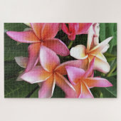 Blossom-Kranz von hellrosa Frangipani Puzzle (Horizontal)