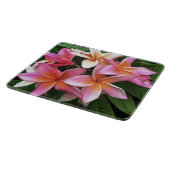Blossom-Kranz von hellrosa Frangipani Schneidebrett (Ecke)