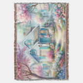 Blossom Lane Blue Cottage Garden Decke (Vorderseite Vertikal)