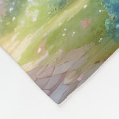 Blossom Lane Blue Cottage Garden Fleecedecke (Ecke)