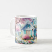 Blossom Lane Blue Cottage Garden Kaffeetasse (Vorderseite Links)