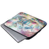 Blossom Lane Blue Cottage Garden Laptopschutzhülle (Vorne Knopf)