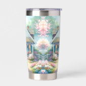 Blossom Lane Blue Cottage Garden Thermobecher (Links)