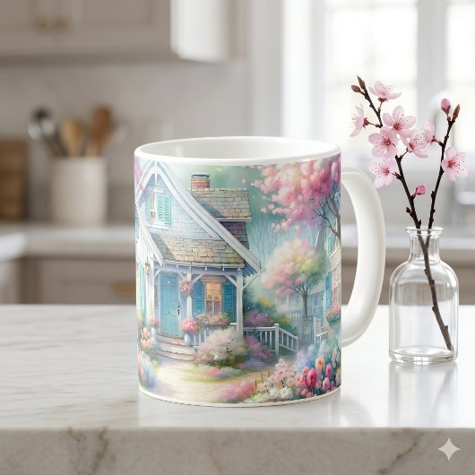 Blossom Lane Blue Cottage Garten Kaffeetasse