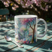 Blossom Lane Blue Cottage Garten Kaffeetasse
