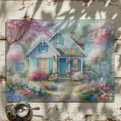 Blossom Lane Blue Cottage Garten Schneidebrett