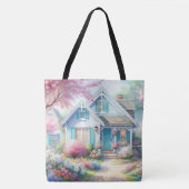 Blossom Lane Blue Cottage Garten Tasche (Vorderseite)