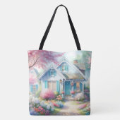 Blossom Lane Blue Cottage Garten Tasche (Rückseite)