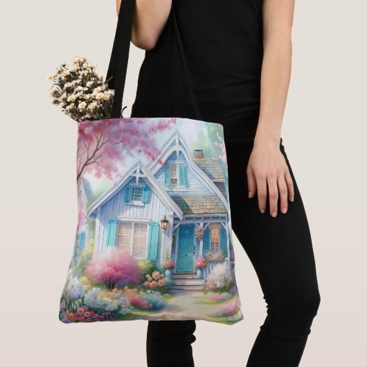 Blossom Lane Blue Cottage Garten Tasche (Von Nahem)