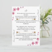Blossom Love Wedding Invitation Einladung (Stehend Vorderseite)