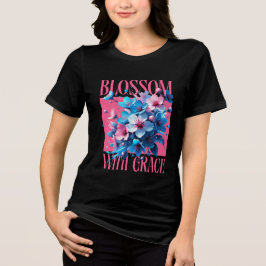 Blossom mit Anmut Tri-Blend Shirt