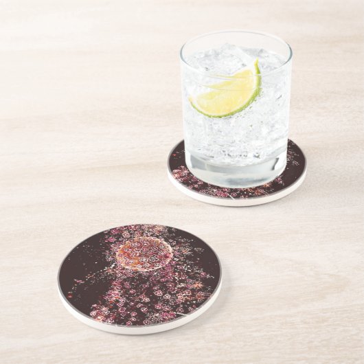 Blossom Moon Sandstone Untersetzer (Seite)