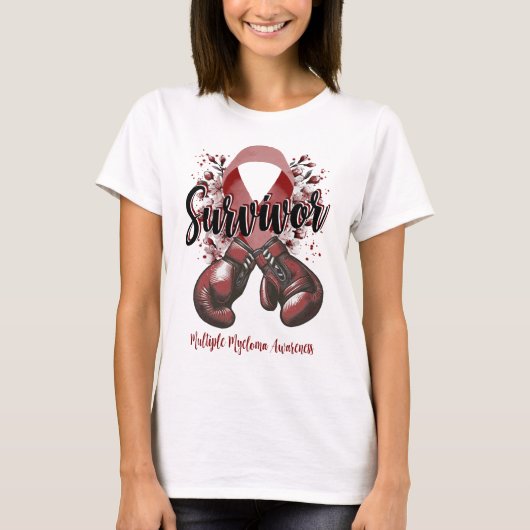 Blossom Multiple Myelom Warrior Survivor T-Shirt (Vorderseite)