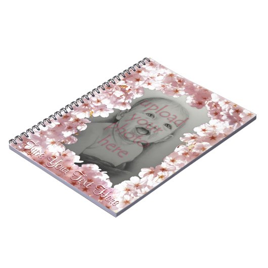 Blossom Notebook personalisieren Sie rosa Blume Bu Notizblock (Linke Seite)