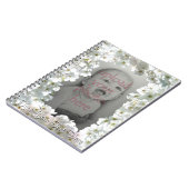 Blossom Notebook personalize White Blume Book Notizblock (Linke Seite)