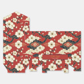 Blossom Nouveau | Elegant Floral Custom Geschenkschachtel (Ungefaltet)