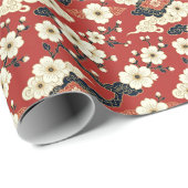 Blossom Nouveau | Elegant Floral Design Geschenkpapier (Rolleneckpunkt)