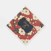 Blossom Nouveau | Elegante Florale Eigenanfertigun Serviette (Ecke)