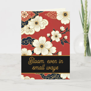 Blossom Nouveau Elegante florale Ermutigung Karte