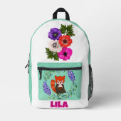 Blossom Panda Pal Bedruckter Rucksack (Vorderseite)