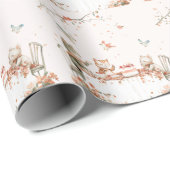 Blossom-Party mit Katzen Geschenkpapier (Rolleneckpunkt)