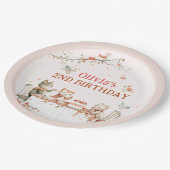 Blossom-Party mit Katzen Pappteller (Schrägansicht)